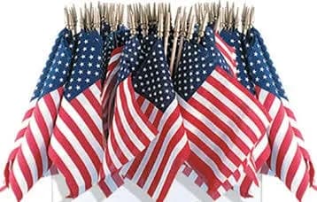 American Stick Flags 6"×9" USA 24 U.S.A. Flags Special Deal