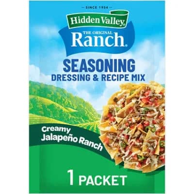 Hidden Valley Creamy Jalapeno Ranch Seasoning Salad Dressing Recipe Mix