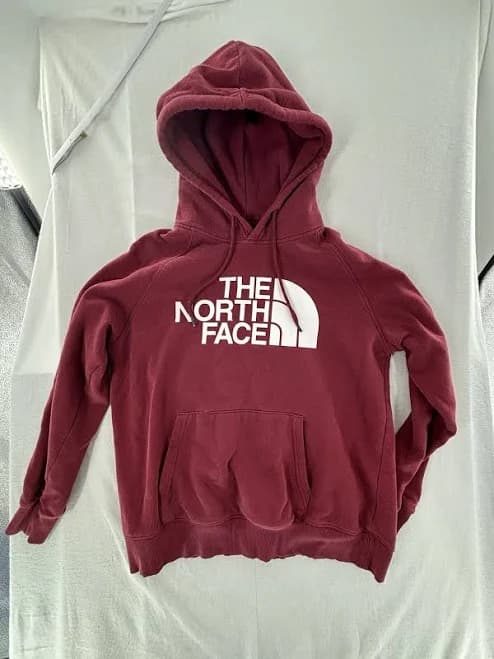 The North Face Women's Half Dome Pullover Hoodie Big Logo Red Size