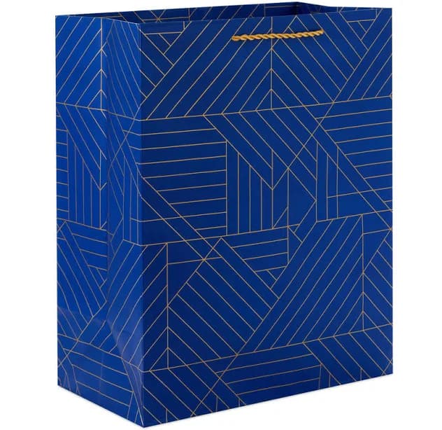 Hallmark 13" Gold Geometric Large Gift Bag