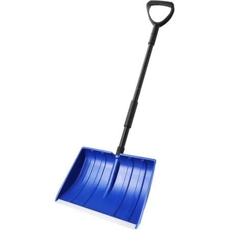 Aluminum Snow Shovel with D-Grip Handle, Orange