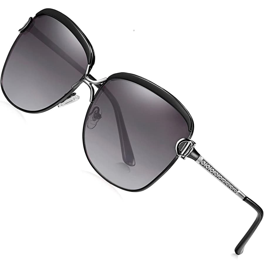 Oversized Polarized Sunglasses with Gradient Lenses