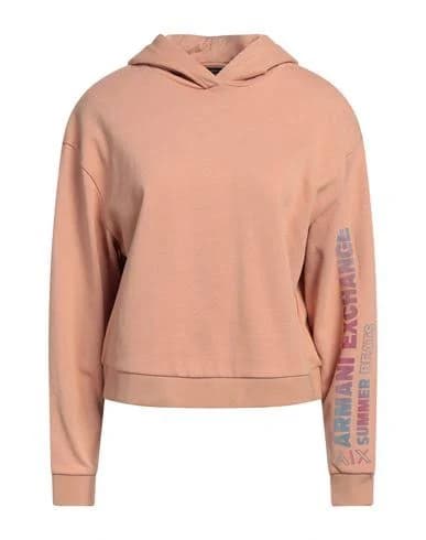 Armani Exchange Woman Sweatshirt Blush Size M Cotton, Polyester, Elastane