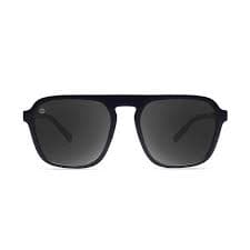Affordable Trendy Retro Black Polarized Sunglasses with Black Lenses
