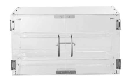 Clear Acrylic 2-Tier Bakery Display Case for Countertop, Showcase Donuts, Muffins, Cookies with Removable Shelves