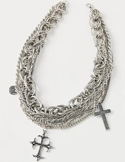 Diego Cross Multichain Necklace