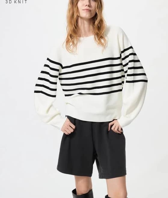 UNIQLO Women's 3D Knit Cotton Sweater