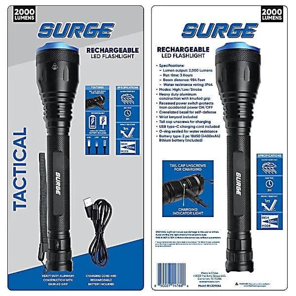 Surge Tactical LED Flashlight