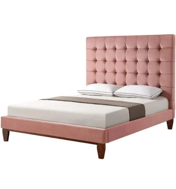 Inspired Home Telford Platform Tufted Velvet