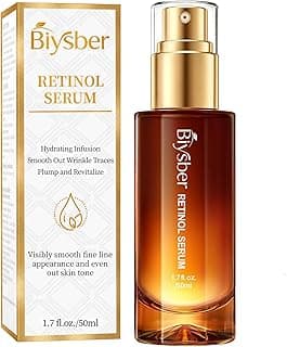 Retinol Collagen Serum for Face: Anti Aging &Anti Wrinkle Repair Peptide Serum with Hyaluronic Acid Boost Hydration-Day/Night Facial Firming Lifting Neck Plump Skin Care for Women/Men(1.70 Fl Oz)