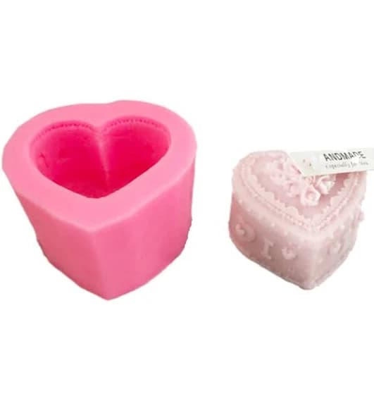 Rose Heart Silicone Mold: DIY Mousse Cake, Soap, Candle Making