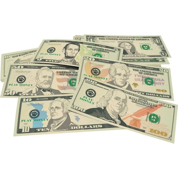 Teacher Created Resources Play Money Assorted Bills 110 Per Pack 6 Packs