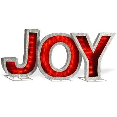 National Tree Company JOY Pre-Lit LED Sign