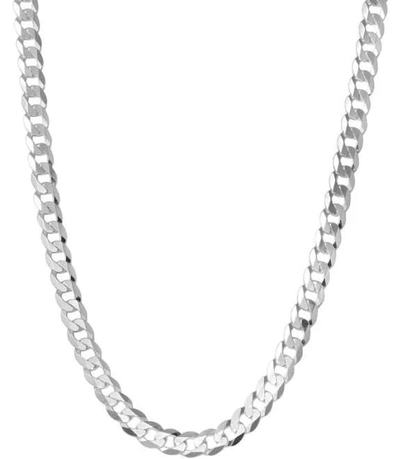 Macy's Men's 24" Sterling Silver Curb Link Necklace