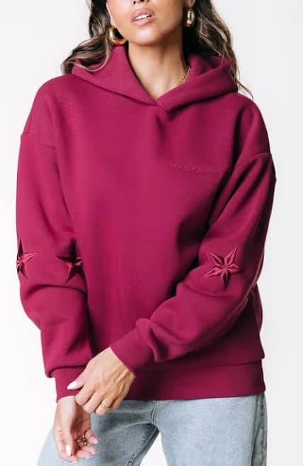 Colourful Rebel Stars Embro Clean Hoodie