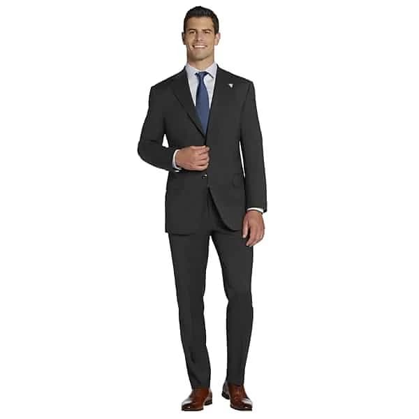 Joseph Abboud American Bespoke Modern Fit Wool Half Lined Men's Suit , Charcoal Gray - Size: 32,33,34,36,38,38 Short,40,40 Regular,40 Short,42,42