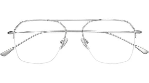 Largo Oversized Grandpa Geometric Semi-Rimless Eyeglasses