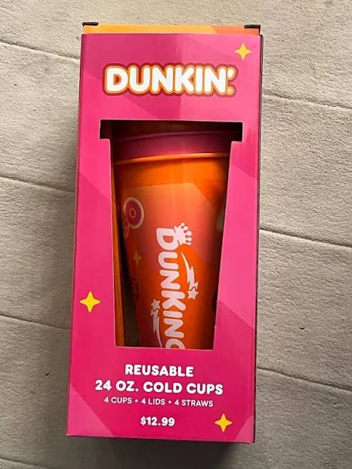 Dunkin Donuts Reusable 24oz Cold Cups
