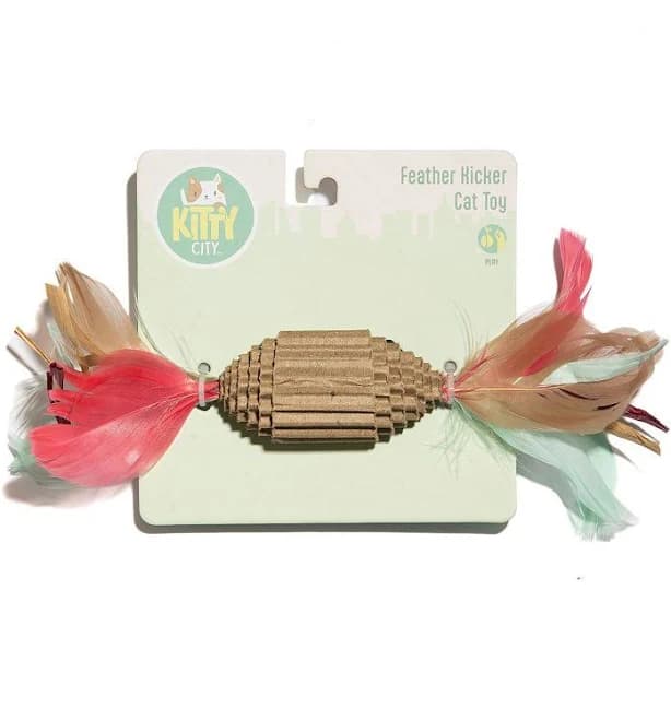 Kitty City Multi-Colored Feather Kicker Cat Toy