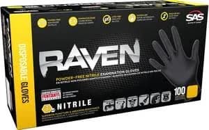 SAS Safety RAVEN DISPOSABLE POWDER-FREE NITRILE GLOVES
