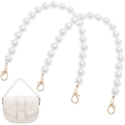 12-inch Pearl Bead Bag Chain
