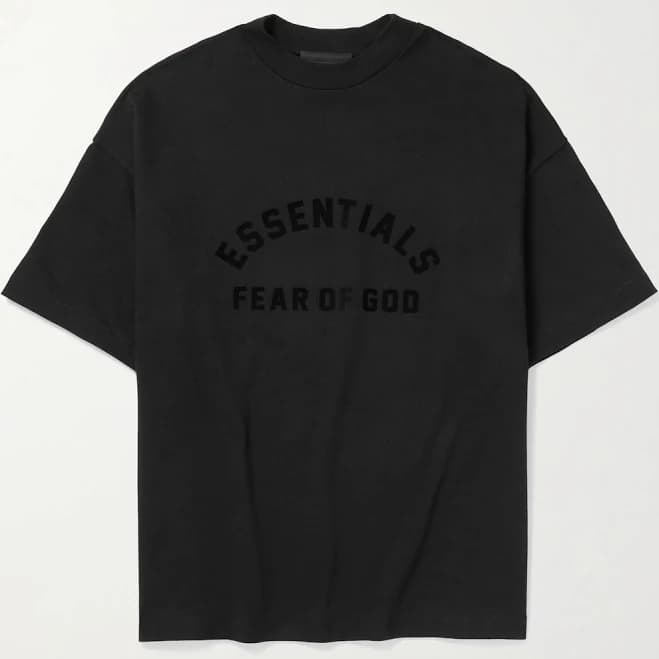 FEAR OF GOD ESSENTIALS Oversized Logo-Appliquéd Cotton-Jersey T-Shirt - Men - Black T-shirts - XXL