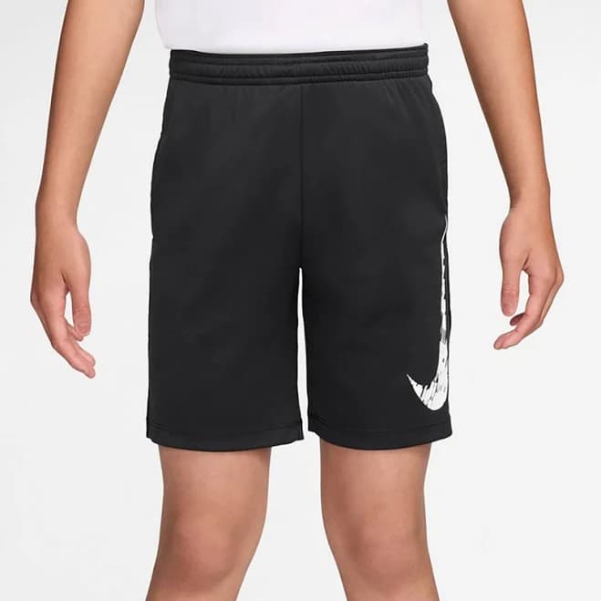 Nike Boys' Dri-FIT Trophy23 Shorts 5 in Black/Black/(White) - Boy's Athletic Shorts at Academy Sports