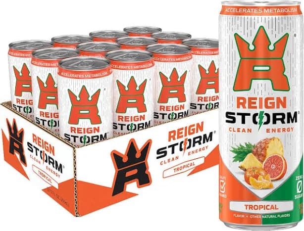 Reign Storm Tropical Clean Energy Drink 12 fl oz (Pack of 12)