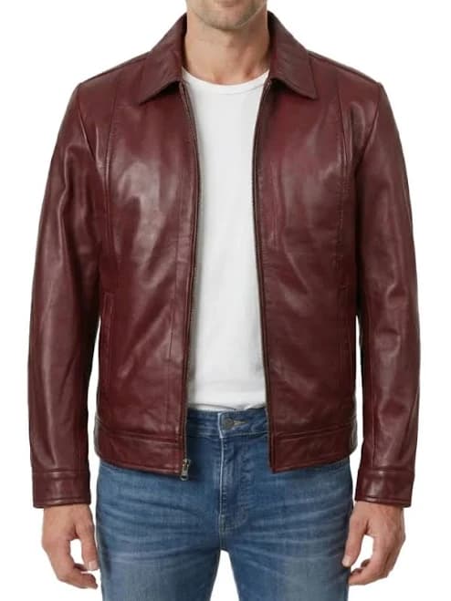 Lambskin Leather Harrington Jacket