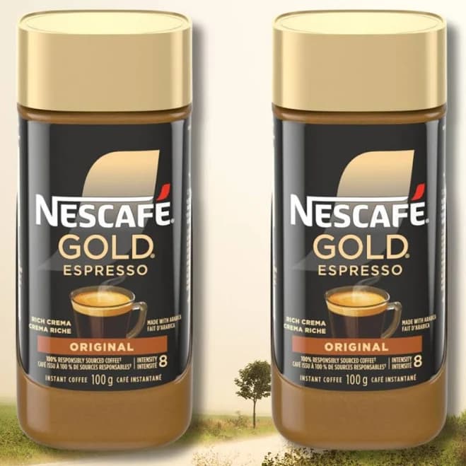 Nescafe Gold Espresso Instant Coffee 100g/3.5oz Jar (2 Pack)