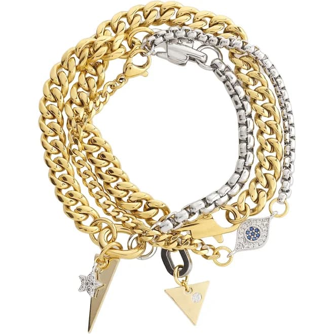 Artizan Joyeria Chain Gang Bracelet Stack