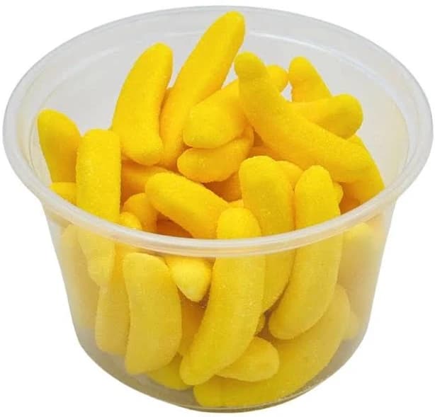 Yellow Banana Gummies 8.8oz, Chewy Fruit Candy, Fun Party Snack, Novelty Candy, Kids Treat