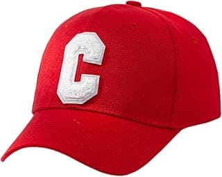 Adjustable Baseball Cap with Letter Patch - One Size Fits Most, Sun Protection and Shade hat for Men & Women