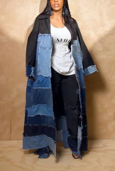 Upcycled by Hand Patchwork Denim Jacket