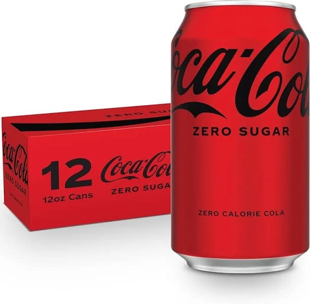 ( Duty Tax) Coca-cola Zero Sugar Soda, 12 Fl Oz Cans, 12 Pack -