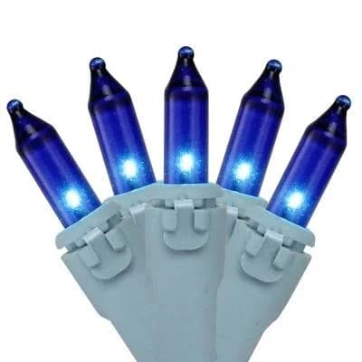 Brite Star Mini Christmas Lights Set 17ft Blue Wire