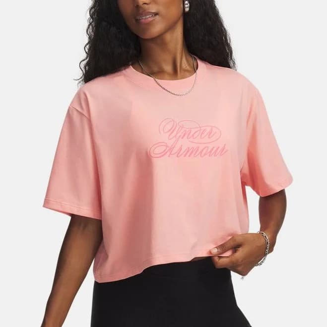 Under Armour Women's UA Script Heart Crop