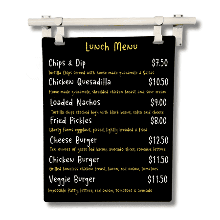Hanging Cafe Metal Menu Board