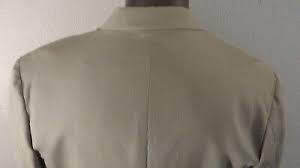 Men's Claiborne Beige Polyester Rayon Corduroy Three Button Suit Jacket 41R MINT | eBay