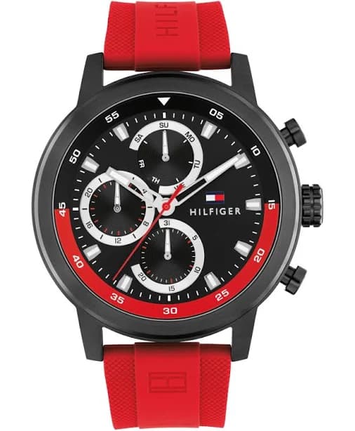 Mens Sporty Watch - Multifunction Silicone Wristwatch - Water Resistant up to 5 ATM/50 Meters - Premium Fashion Timepiece for All Occasions - 44 mm