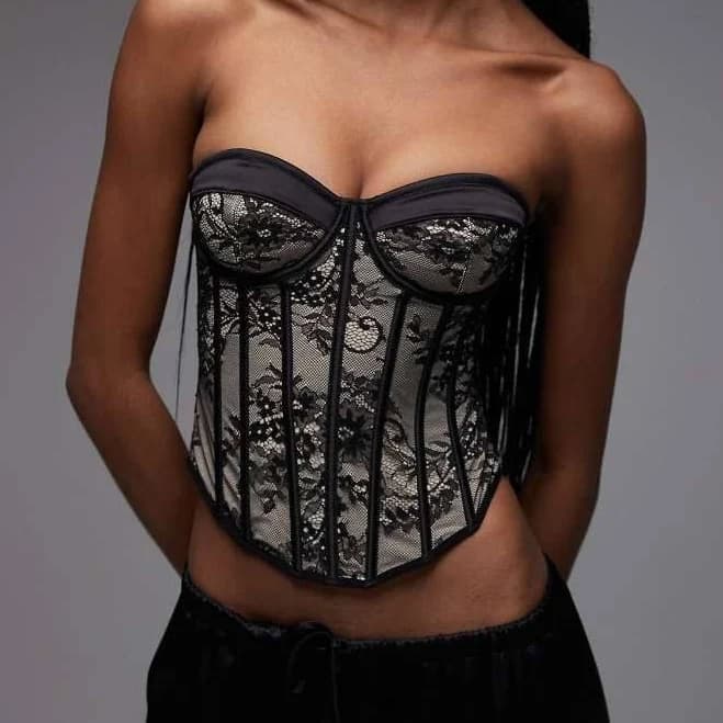 ASOS Lace Cupped Corset Top