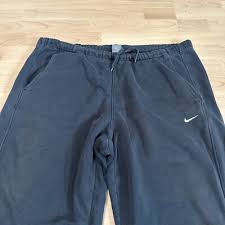 Vintage Y2K Nike Sweatpants Baggy Wide Leg Travis Scott Ankle Zip Black 2X | eBay