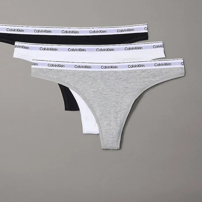 Calvin Klein Women's Modern Logo 3-Pack Thong Underwear Qd5209