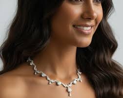 Bridgerton Bridal Crystal Necklace: Regency Cosplay Jewelry- in Silver-or Gold - Etsy