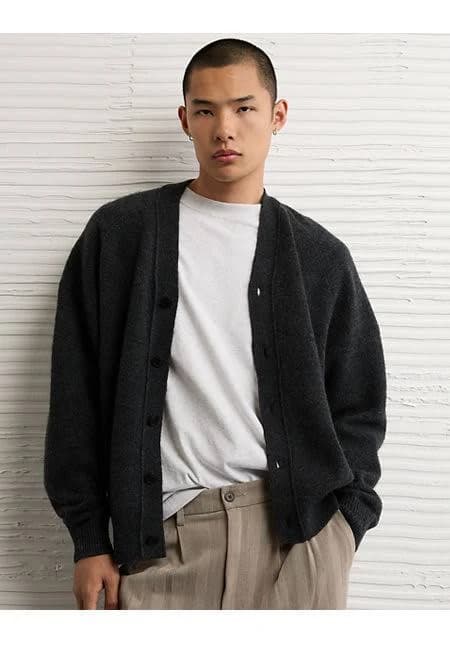 AE Men's Textured Cardigan