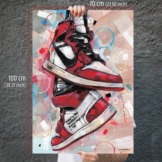 Nike air Jordan 1 off-white Chicago poster 70x100cm 27.56x39.37 inch