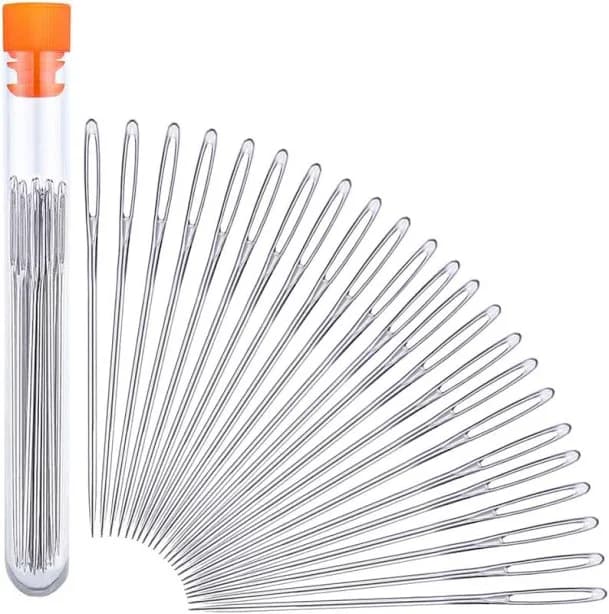 23 Pcs Large Eye Sewing Needles 2.36in Sewing Sharp Needles Leather Needle Embroidery Thread Needle