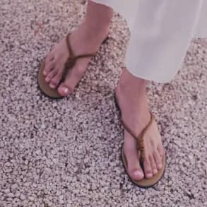 H&M Ladies Knot-Detail Flip-Flops