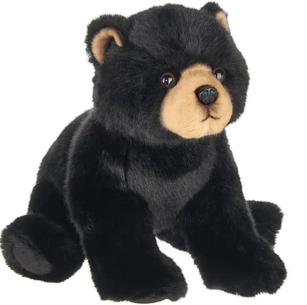 Bearington Asher Plush Black Bear Stuffed Animal