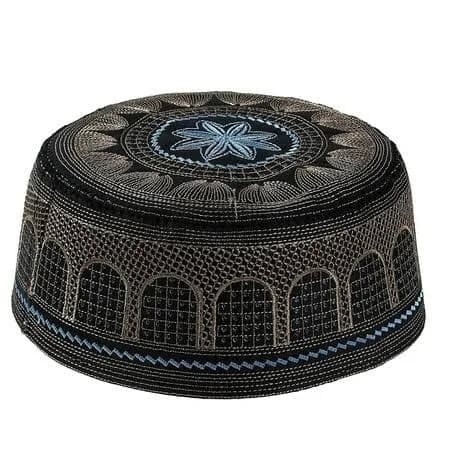 Men's Embroidered Cotton Kufi Hat